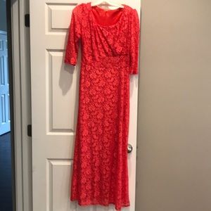 Coral long dress